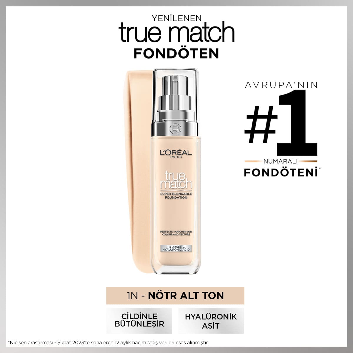 Loreal Paris True Match Bakım Yapan Fondöten - 1N Nötr Alt Ton - Melori