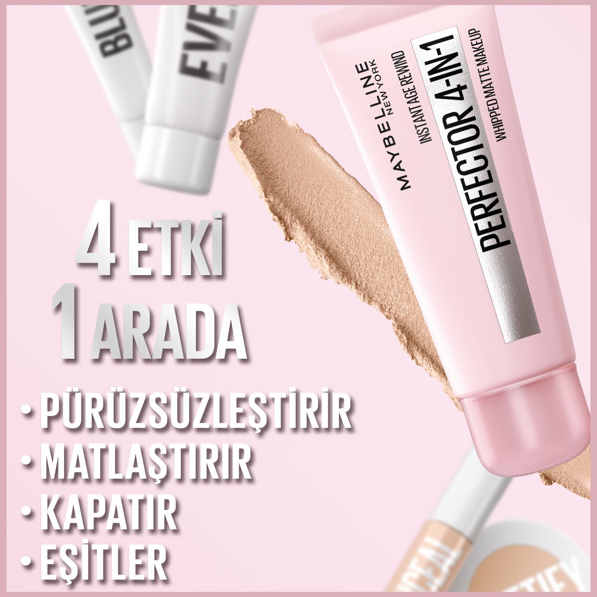 Maybelline Instant Perfector 4 ETKİ 1 ARADA Fondöten - Light (Orta Ton) - Melori