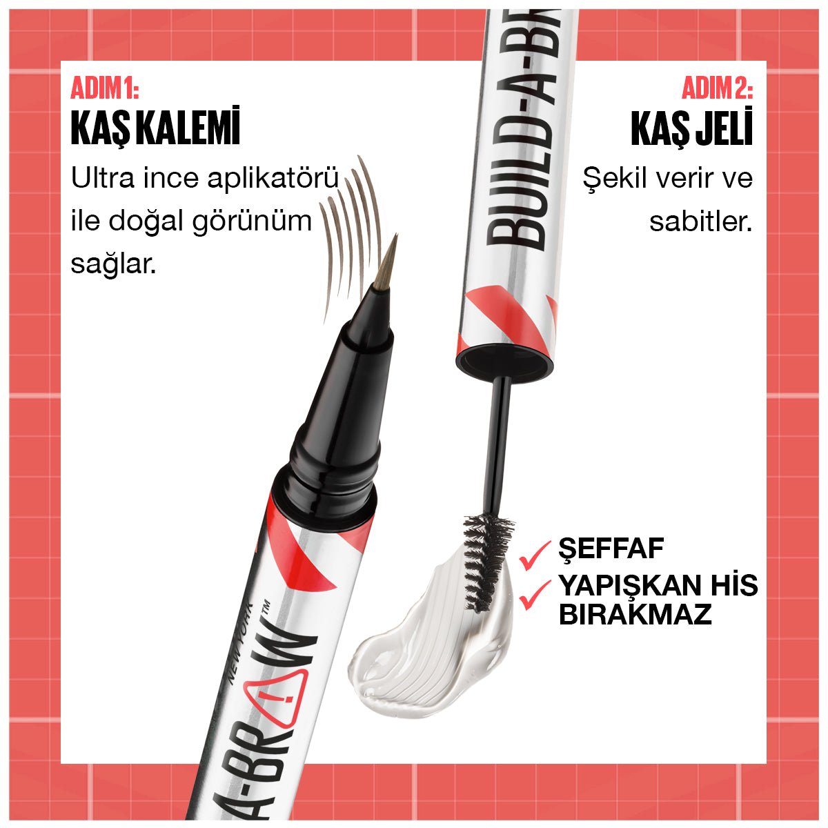 Maybelline New York Build a Brow 2in1 Kaş Kalemi ve Jeli Soft Brown - Melori