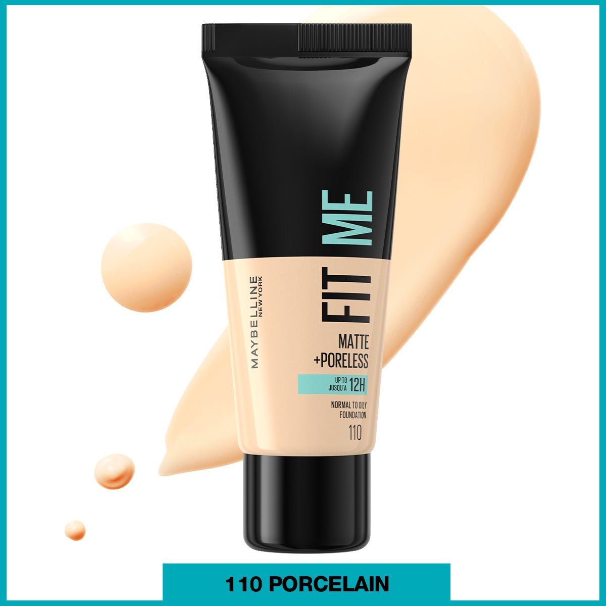 Maybelline New York Fit Me Matte+Poreless Fondöten - 110 Porcelain - Melori
