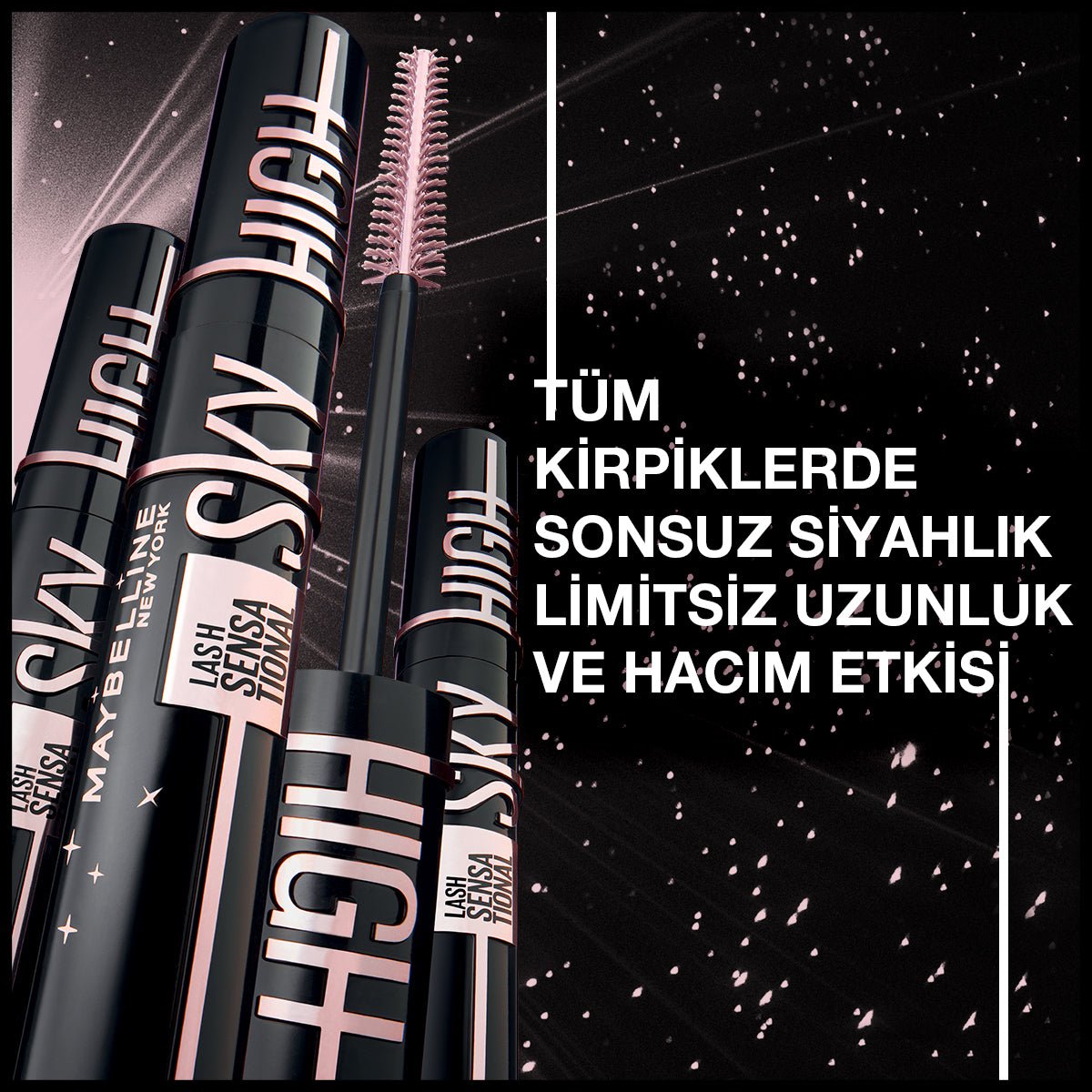 Maybelline New York Lash Sensational Sky High Cosmic Black Maskara - Melori