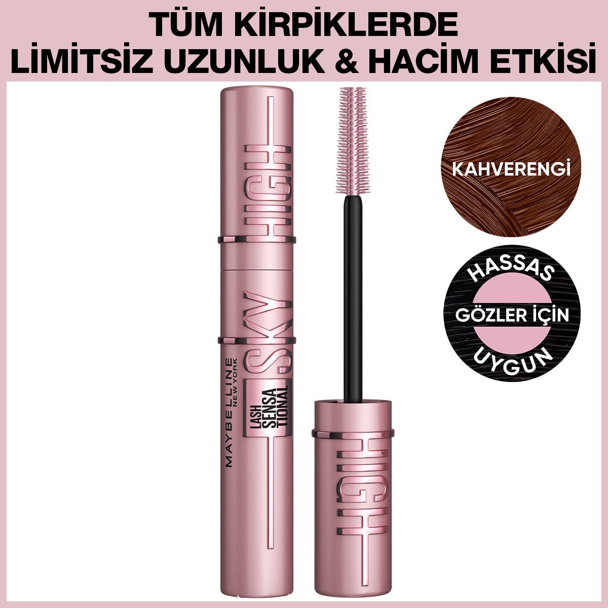 Maybelline New York Lash Sensational Sky High Kahverengi Maskara - Melori