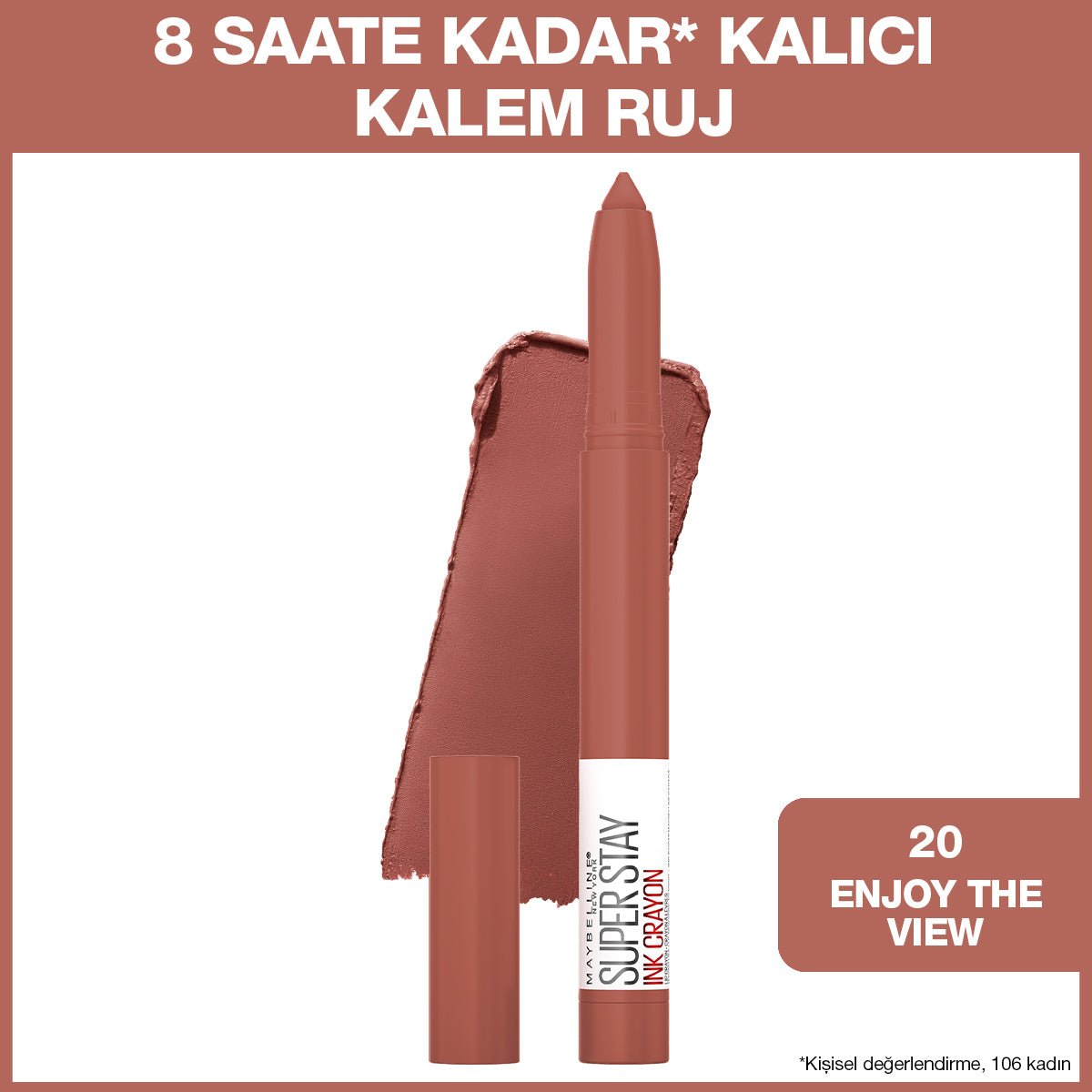 Maybelline New York Super Stay Ink Crayon Kalem Mat Ruj - 20 Enjoy the View - Melori