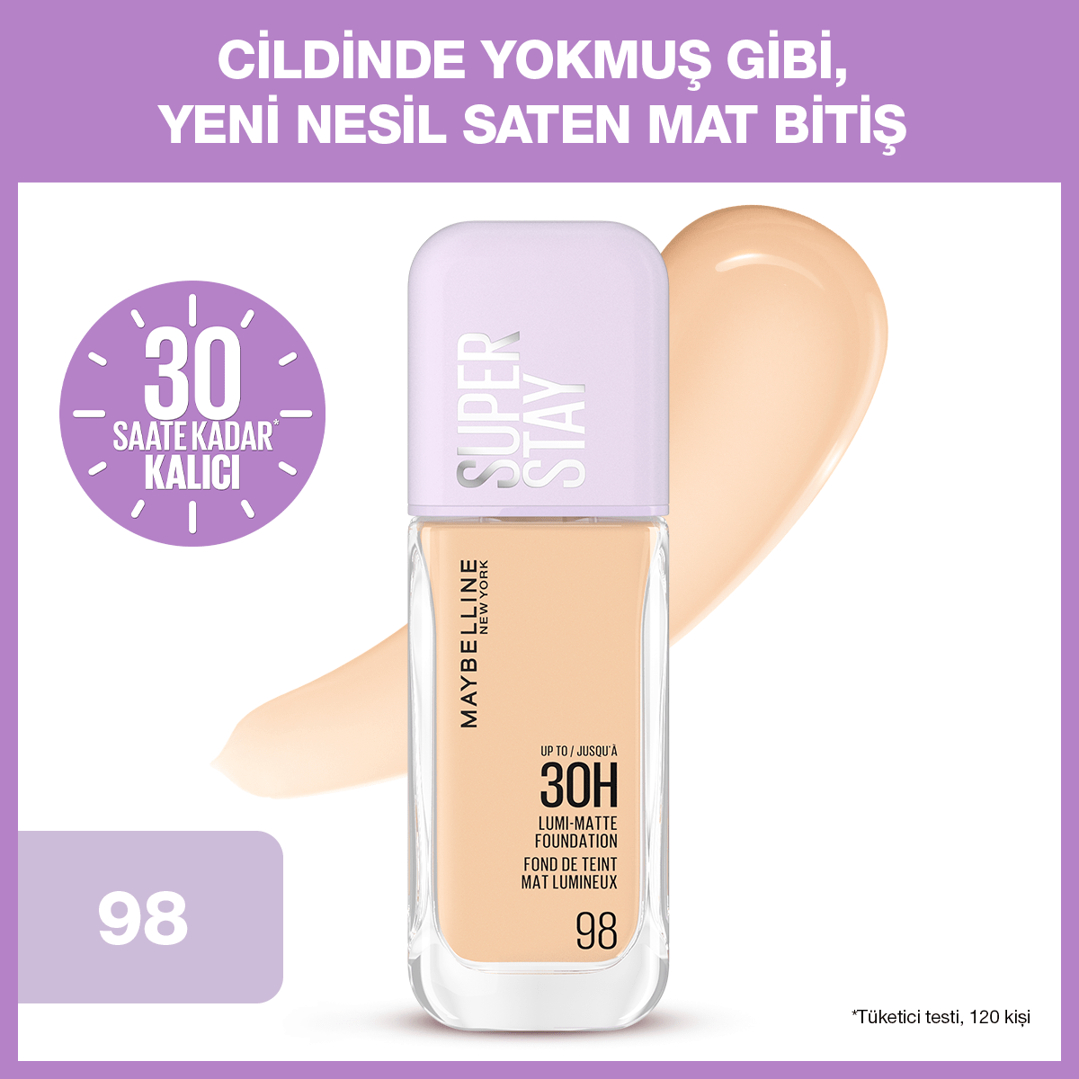 Maybelline New York Super Stay Lumi Matte Fondöten - 98 - Melori