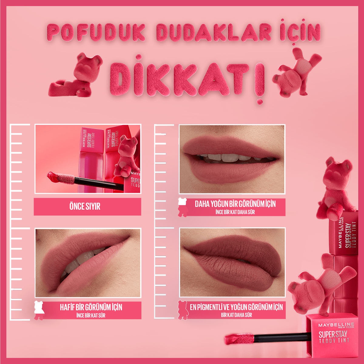Maybelline Super Stay Teddy Tint Uzun Süre Kalıcı Likit Mat Tint 50 Wild at Heart - Melori