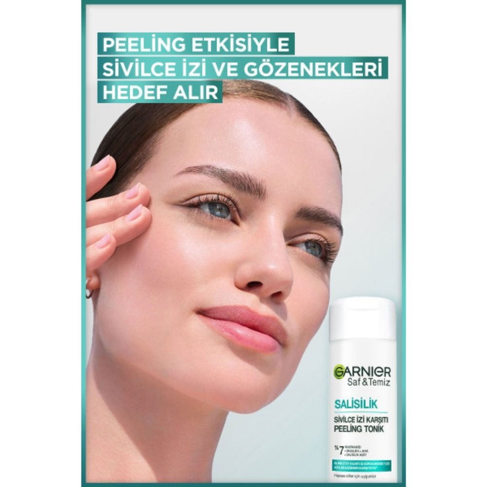 Garnier Saf&Temiz Salisilik Sivilce İzi Karşıtı Gözenek Sıkılaştırıcı Peeling Tonik 120 ml