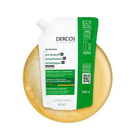 Vichy Dercos Anti - Dandruff Kepek Bakım Şampuanı - Kuru Saçlar - Yeniden Dolum Paketi 500 ml - Melori