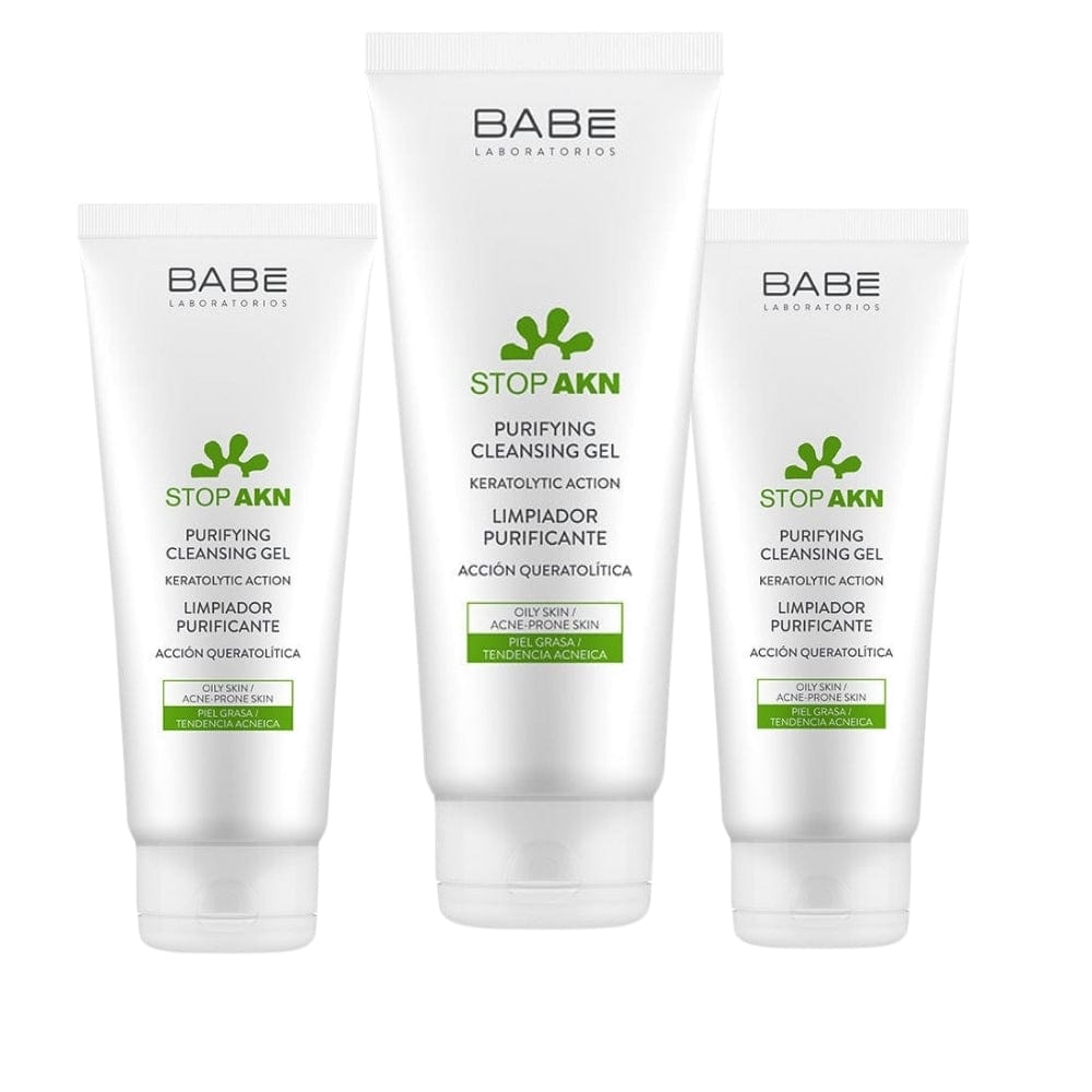 Babe Stop-Akn Purifying Facial Cleansing Gel 100 ml -3 Pack