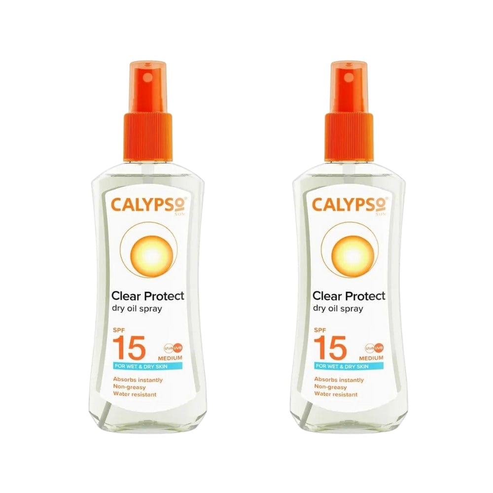 Calypso Clear Protect Spray For Wet/dry Skin Spf15 200ml -2 Pack