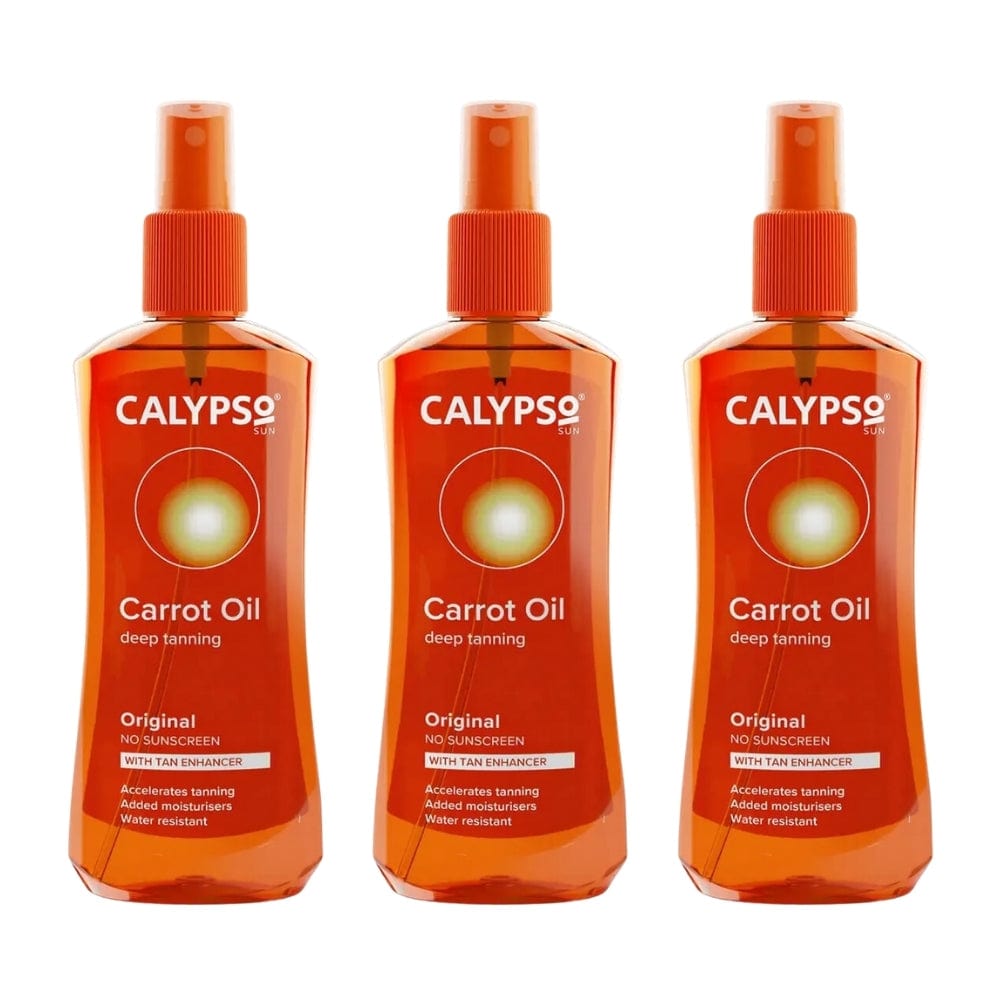 Calypso Original Carrot Oil Spray With Tan Enhancer 200 ml -3 Pack