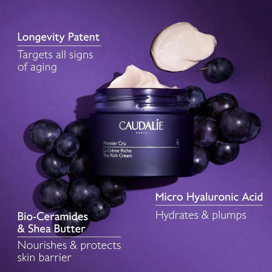 Caudalie Premier Cru Barrier Rich Moisturizer with Ceramides - Refill NEW