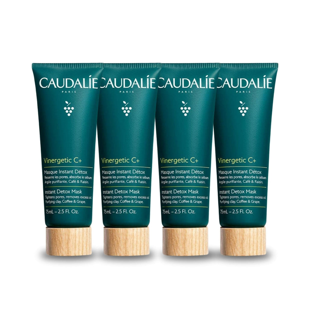 Caudalie Vinergetic C Instant Detox Mask 75 ml -4 Pack