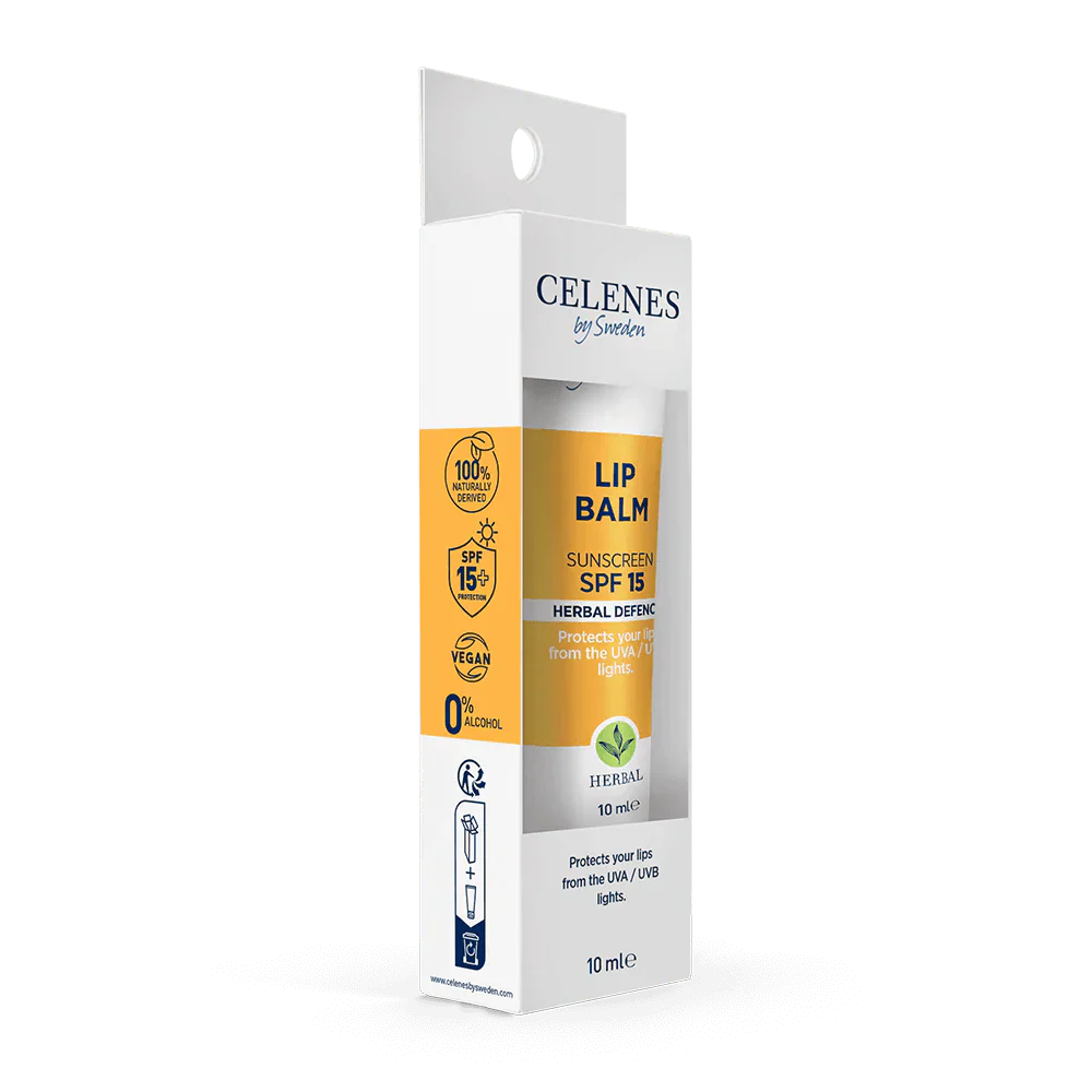 Celenes by Sweden Herbal Defence Lip Balm With Sunscreen Spf 15 10 ml -2 Pack