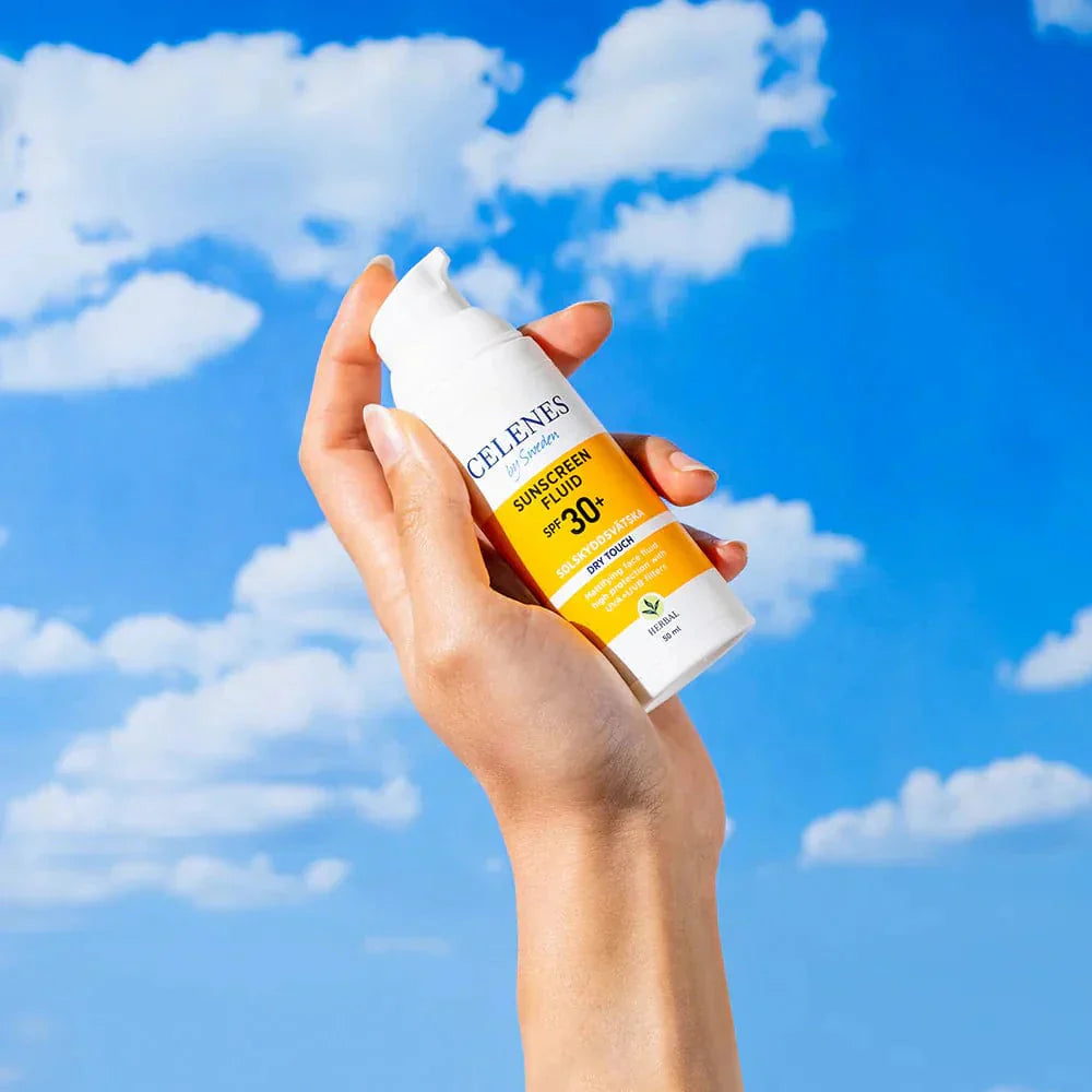 Celenes by Sweden Herbal Sunscreen Dry Touch Fluid Spf 30 50 ml / 1.7 fl oz -2 Pack