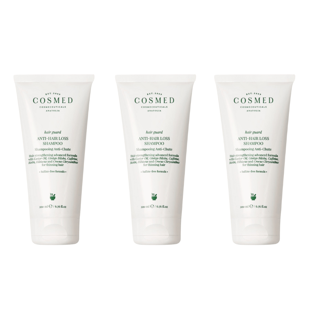 Cosmed Hair Guard Anti Hair Loss Shampoo - Sulfate Free, Salt Free Anti Hair Loss Shampoo 200 Ml 3 Pack