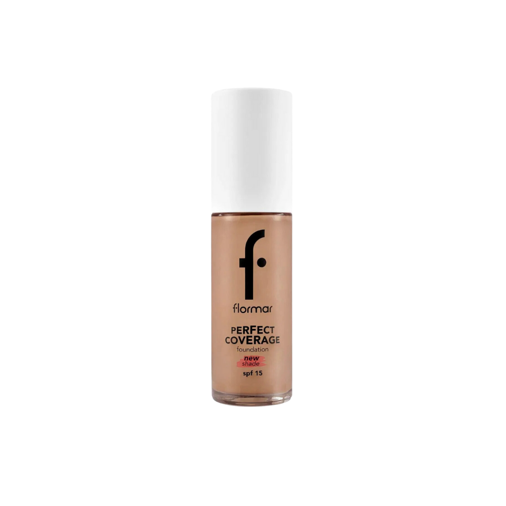 Flormar Perfect Coverage Highly Pigmented &amp; Semi-gloss Finish SPF15 Foundation 30ml - 134 Golden Honey