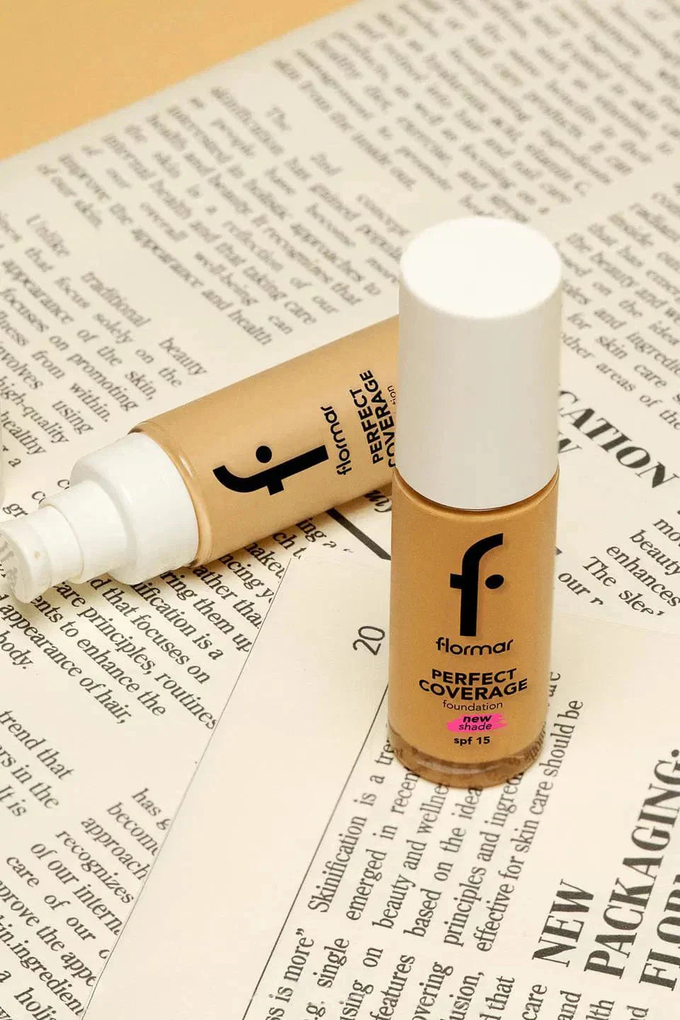 Flormar Perfect Coverage Highly Pigmented &amp; Semi-gloss Finish SPF15 Foundation 30ml - 135 Hazel