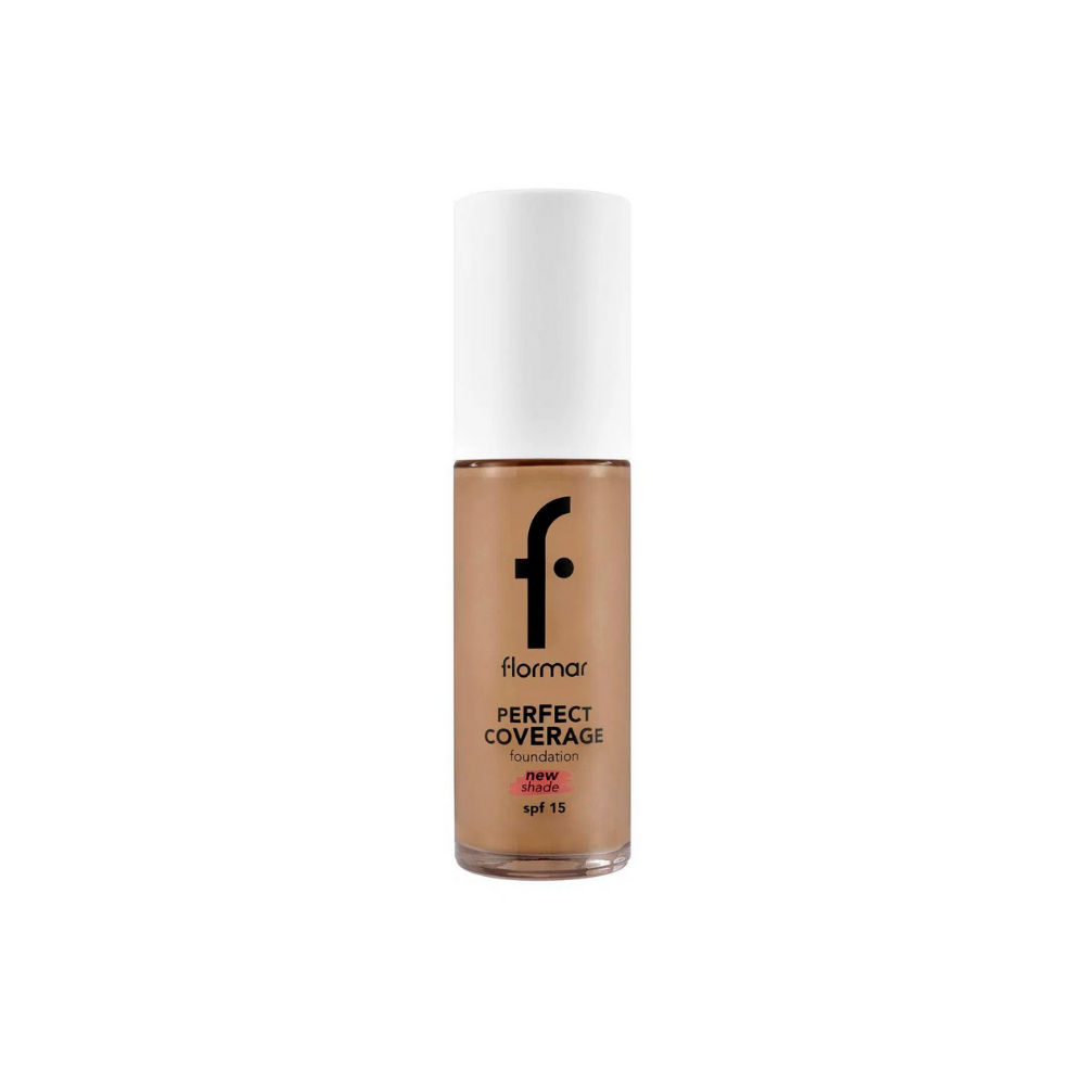 Flormar Perfect Coverage Highly Pigmented &amp; Semi-gloss Finish SPF15 Foundation 30ml - 135 Hazel