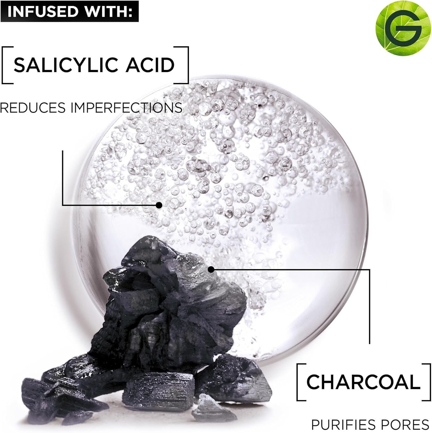 Garnier Skin Active Purifying Micellar Jelly Water With Charcoal &amp; Salicylic Acid 400 ml / 13.5 fl oz 2 Pack