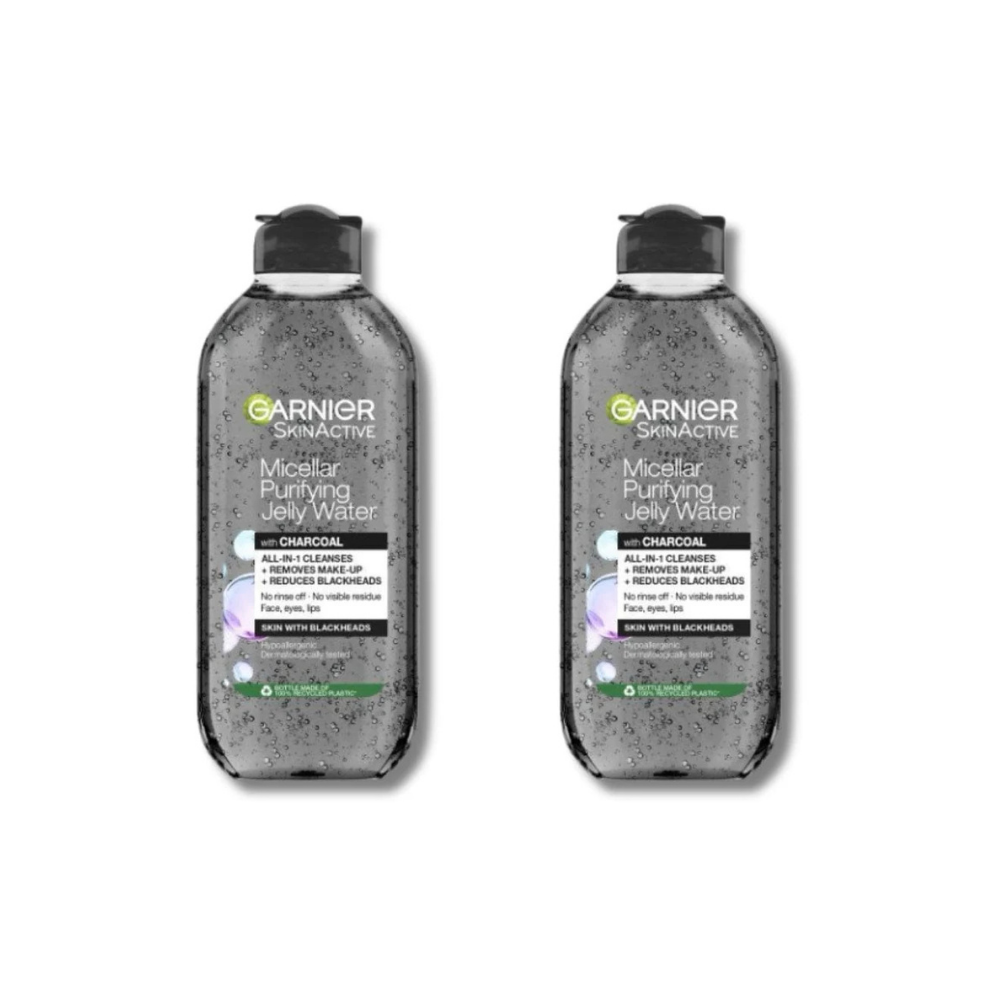 Garnier Skin Active Purifying Micellar Jelly Water With Charcoal &amp; Salicylic Acid 400 ml / 13.5 fl oz 2 Pack