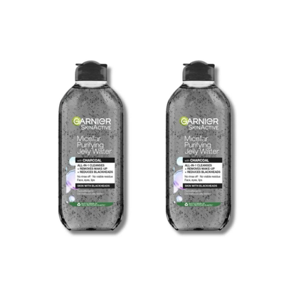 Garnier Skin Active Purifying Micellar Jelly Water With Charcoal &amp; Salicylic Acid 400 ml / 13.5 fl oz 2 Pack