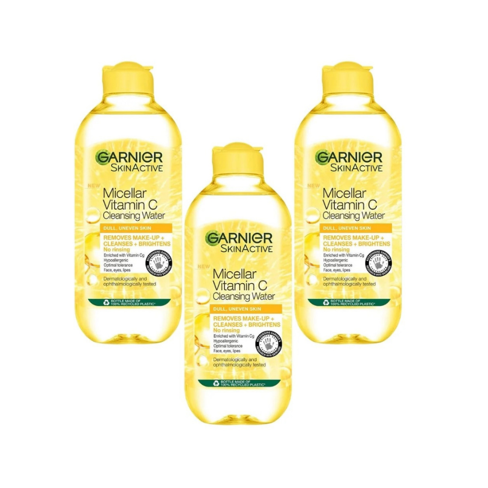 Garnier Skin Active Vitamin C Micellar Water 400 ml / 13.5 fl oz 3 Pack