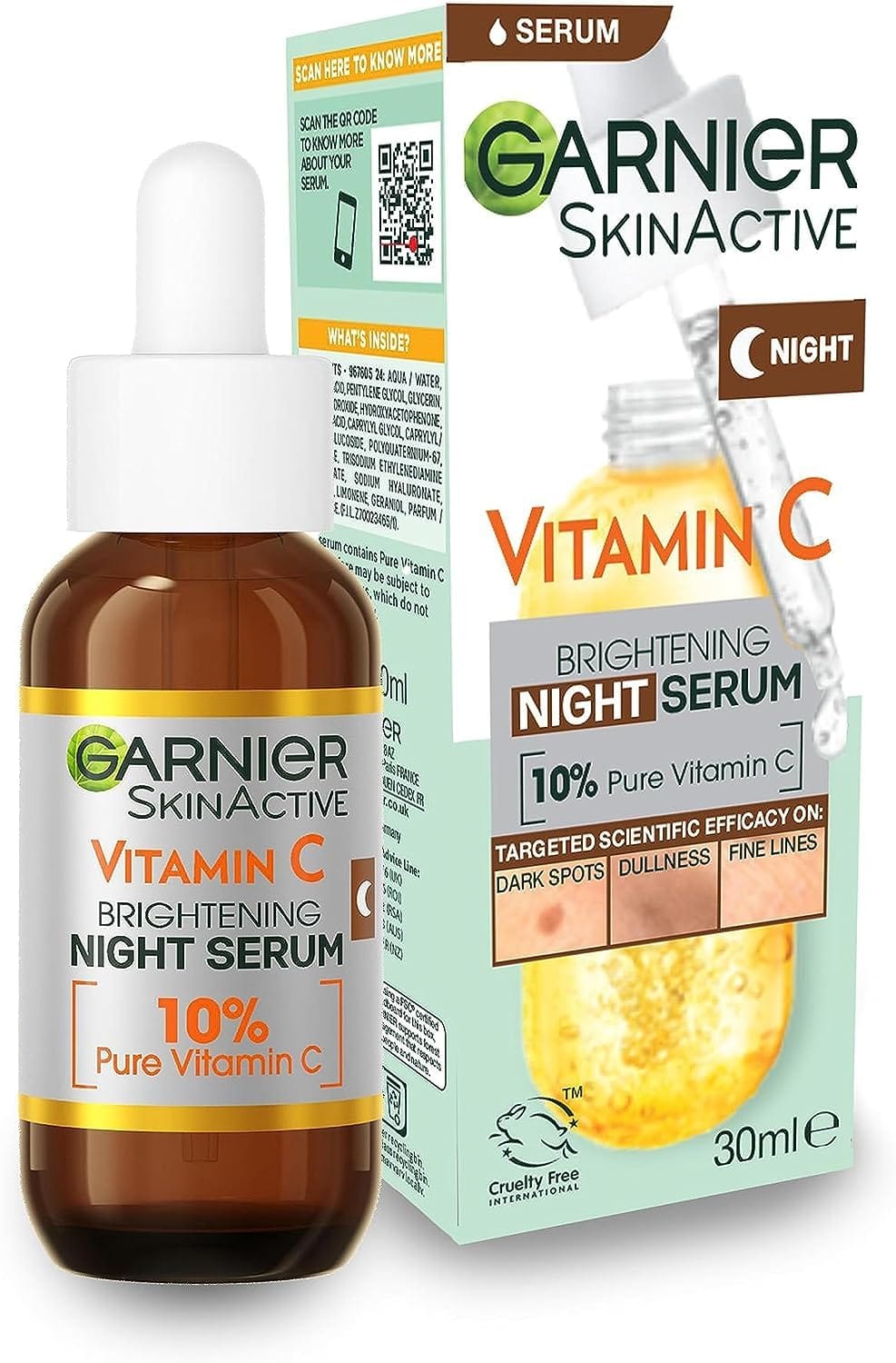 Garnier Skin Naturals Vitamin C Garnier Vitamin C Anti-Dark Spots &amp; Brightening Night Serum 30 ml 3 Pack