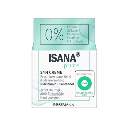 Isana Pure Moisturizing Cream 24H Niacinamide 50 ml