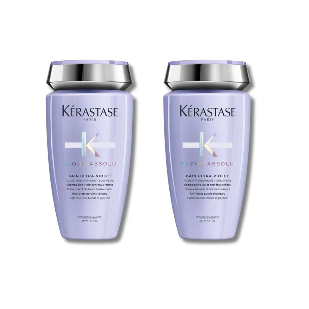 Kerastase Blond Absolu Bain Ultra-violet Shampoo Neutralising Unwanted Yellow &amp; Orange 250 ml 2 Pack
