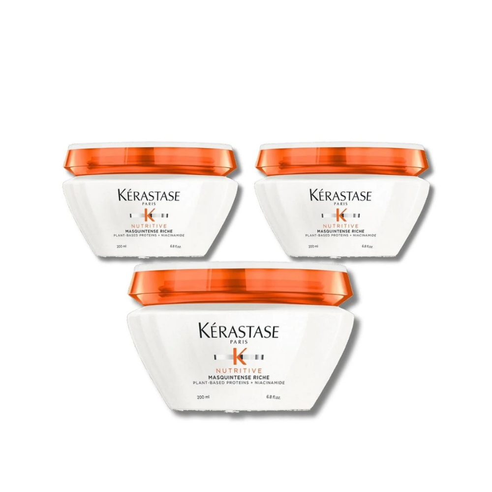 Kerastase Nutritive Masquintense Riche Deep Nourishing Intensive Hair Mask 200 ml 3 Pack