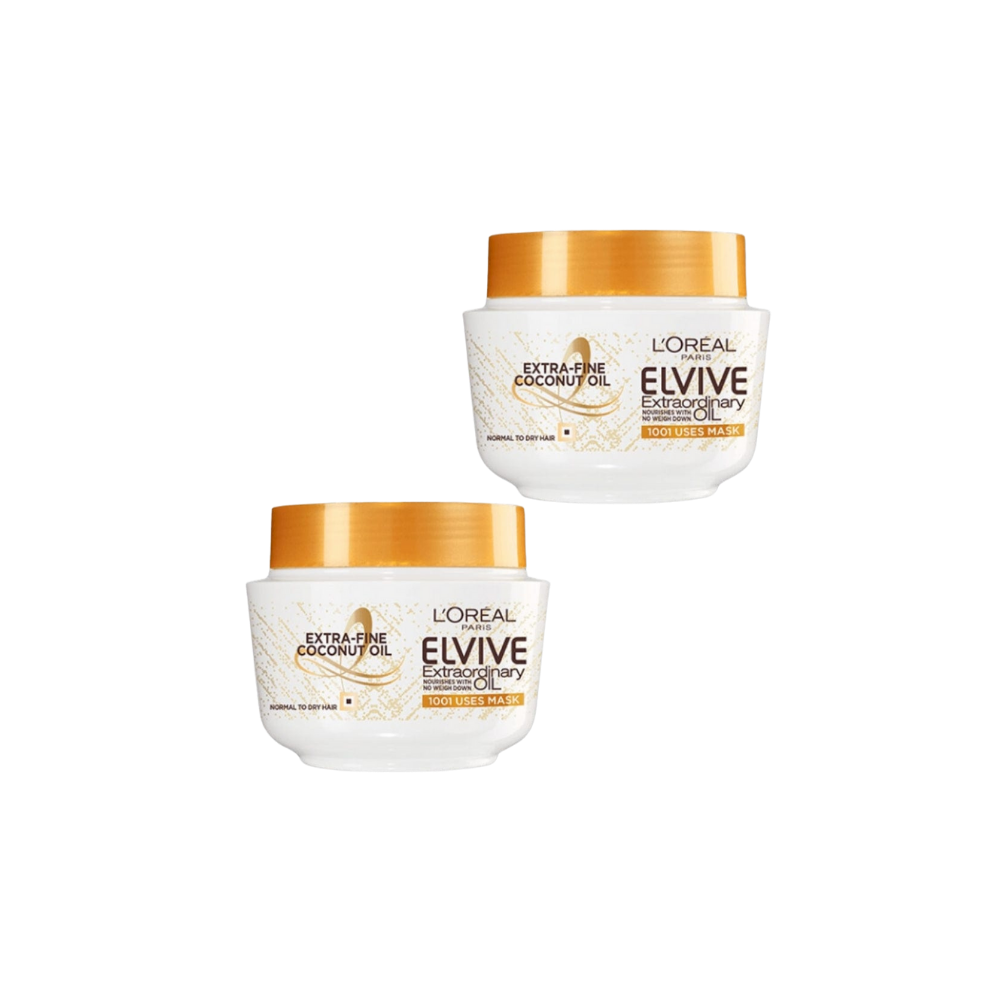 Loreal Elseve Extraordinary Oil Coconut Hair Mask 300 ml 2 Pack