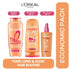 Loreal Paris Elseve (Elvive) Dream Long 3 Economic Pack Shampoo,Conditioner and Lamination Hair Serum Set