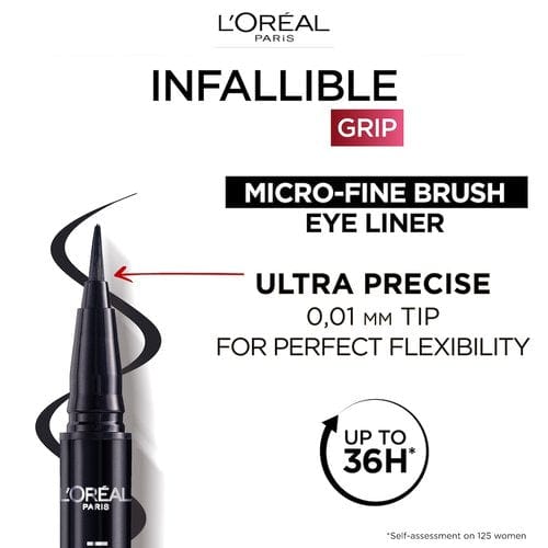 Loreal Paris Infaillible Grip Micro Fine Brush Eyeliner 01 Obsidian Black