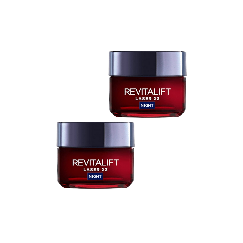 Loreal Paris Revitalift Laser X3 Deep Anti-Ageing Night Cream 50 ml 2 Pack