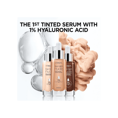 Loreal Paris True Match Nude Plumping Tinted Serum Foundation - 3-4 Light Medium