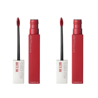 Maybelline New York Super Stay Matte Ink Liquid Matte Lipstick - 20 Pioneer Red -2 Pack