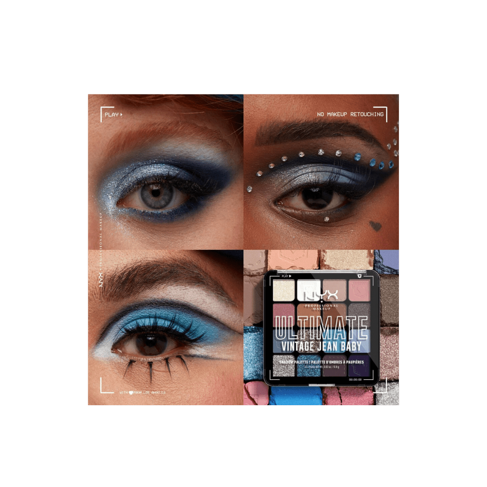 NYX Professional Makeup Eyeshadow Palette - Ultimate Shadow Pallette - Vintage Jean Baby