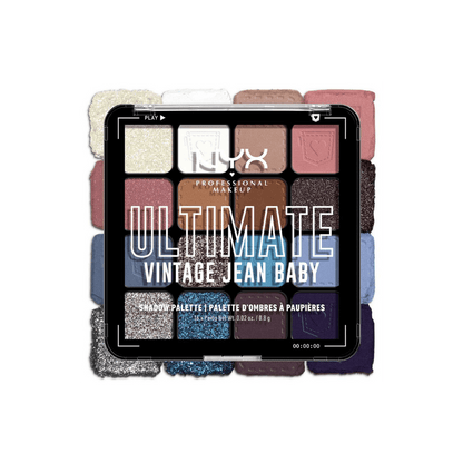 NYX Professional Makeup Eyeshadow Palette - Ultimate Shadow Pallette - Vintage Jean Baby