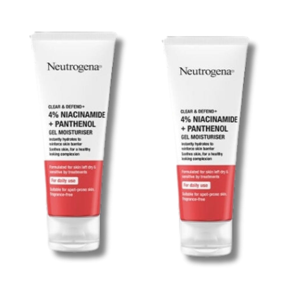 Neutrogena Clear &amp; Defend+ Gel Moisturiser with Niacinamide &amp; Panthenol  50ml / 1.7 fl oz 2 Pack