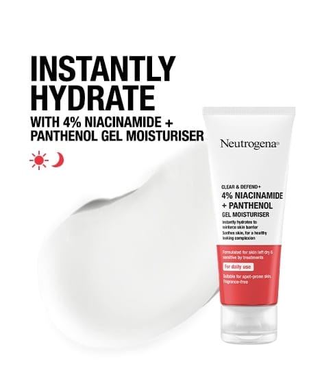 Neutrogena Clear &amp; Defend+ Gel Moisturiser with Niacinamide &amp; Panthenol  50ml / 1.7 fl oz