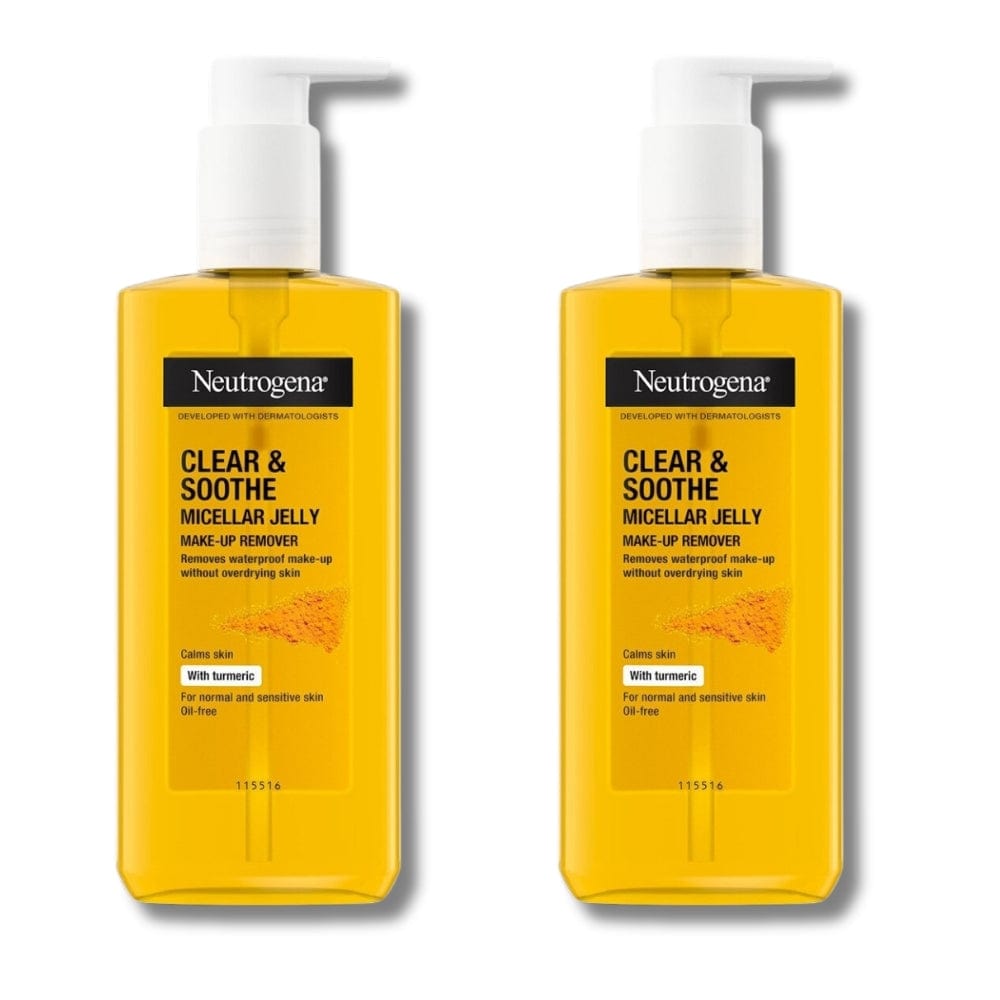 Neutrogena Clear &amp; Soothe Micellar Jelly Make-Up Remover 200ml / 6.8 fl oz 2 Pack