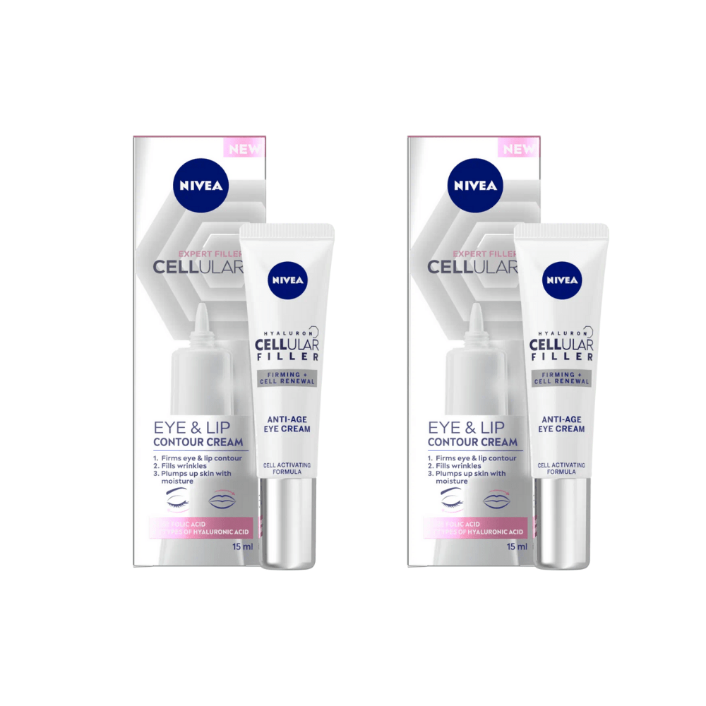 Nivea Hyaluron Cellular Filler Anti-Age Eye Cream 15ml / 0.5 fl.oz - 2 Pack