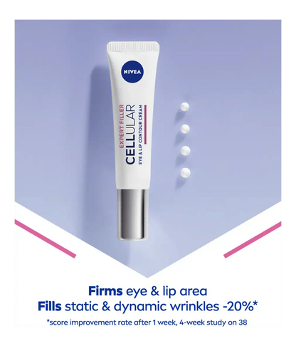 Nivea Hyaluron Cellular Filler Anti-Age Eye Cream 15ml / 0.5 fl.oz - 3 Pack