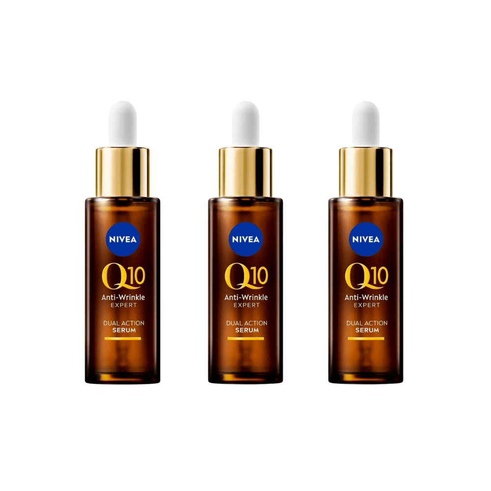 Nivea Q10 Anti-Wrinkle Expert Dual Action Anti-Glycation Serum 30 Ml / 1 Fl.Oz - 3 Pack