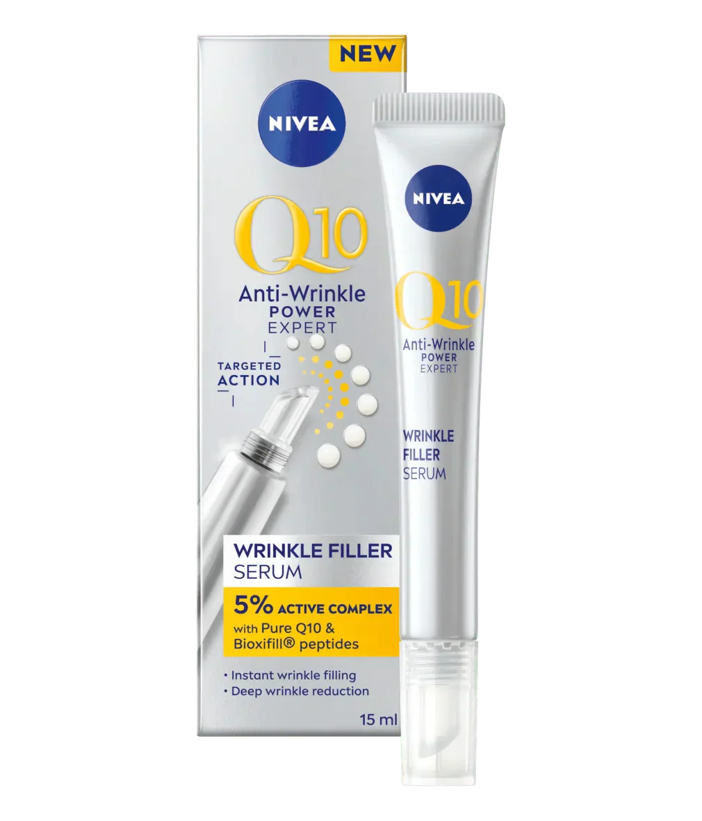 Nivea Q10 Anti-Wrinkle Power Wrinkle Filler Serum with Bioxifill Peptides 15ml / 0.5 fl oz