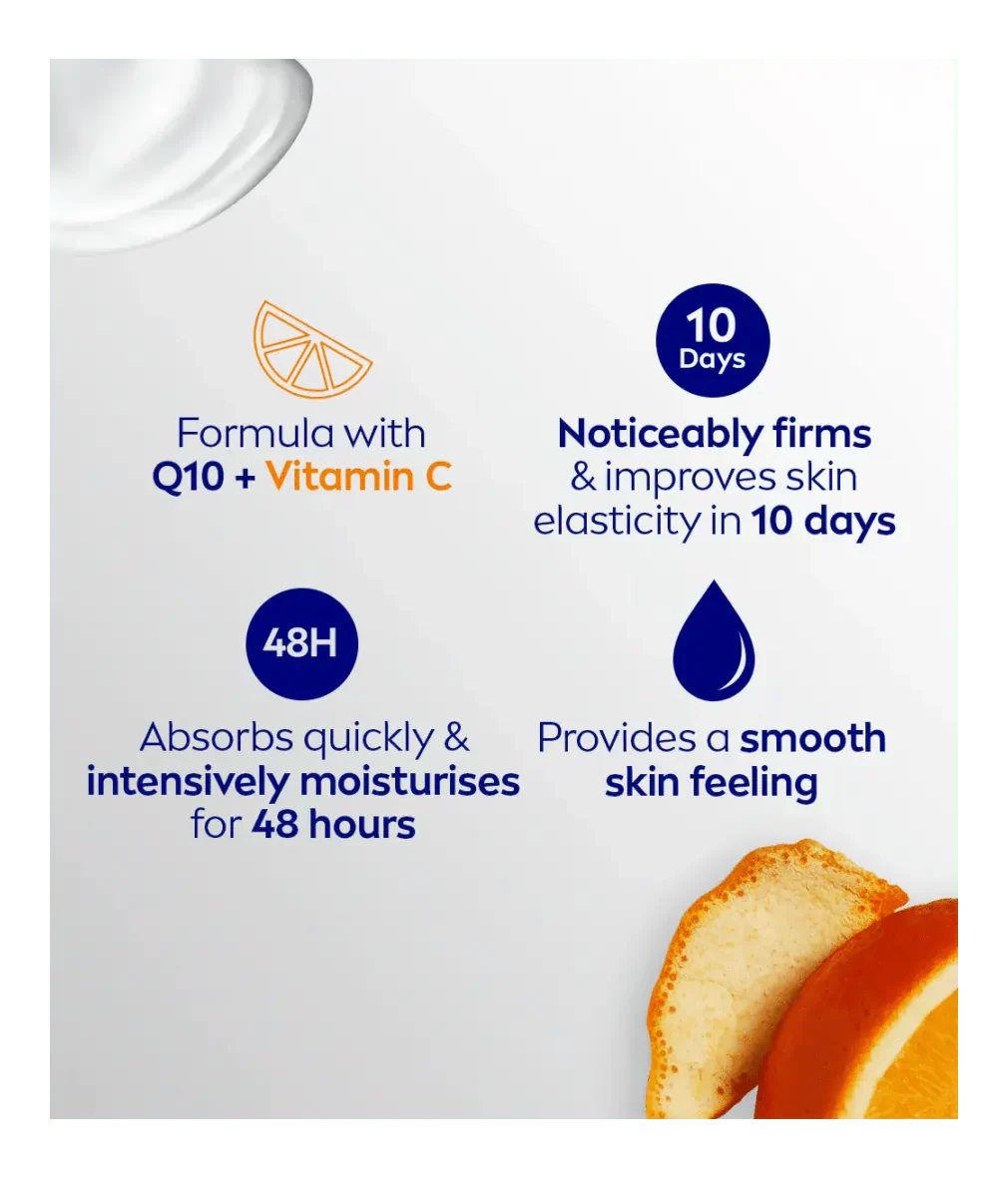 Nivea Q10 + Vitamin C Firming Body Lotion for Normal Skin 400ml / 13.5 fl oz