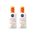 Nivea Sun Sensitive Immediate Protect Sun Cream Spray SPF50+ 200ml / 6.8 fl.oz - 2 Pack