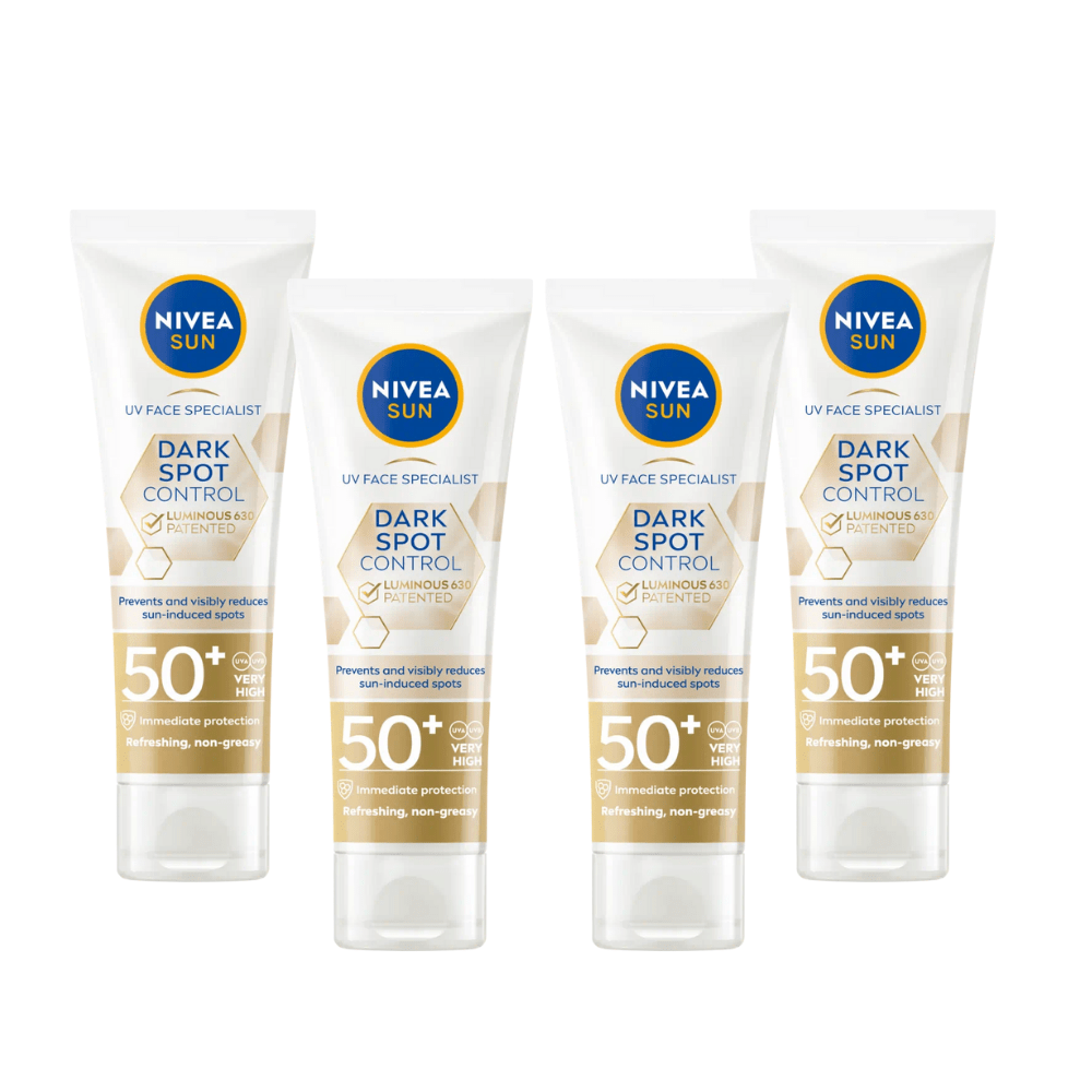 Nivea Sun UV Face Luminous 630 Spot Control Sun Fluid SPF50 40ml / 1.35 fl.oz - 4 Pack