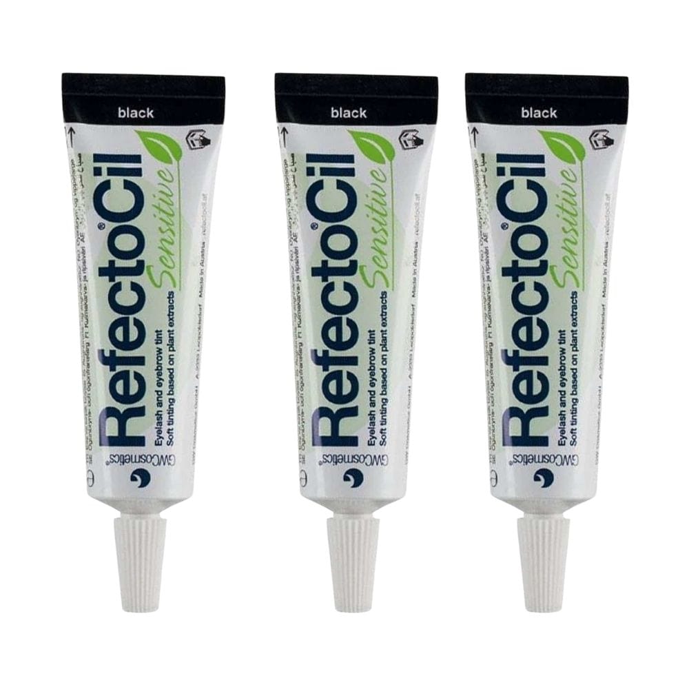 RefectoCil Sensitive Black Eyebrow and Eyelash Dye Black 15 ml 3 Pack