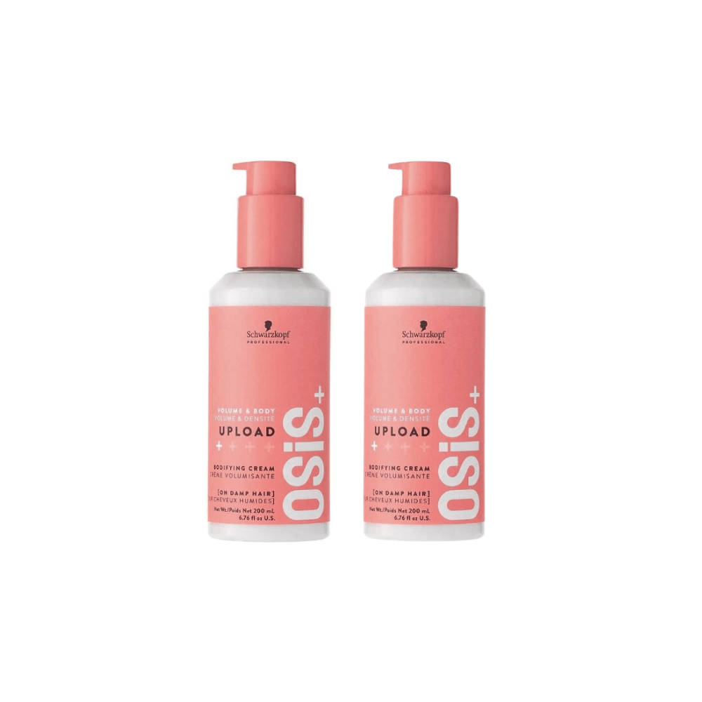 Schwarzkopf Osis Upload Volumizing Cream 200ml | Volumizing from Bottom to End with Protection Against Frizz &amp; Heat 2 Pack